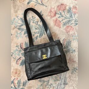 Vintage Chanel black shoulder bag